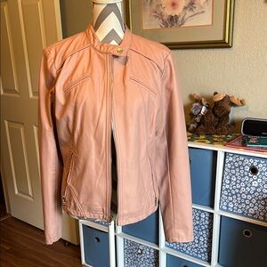 Guess Pink Jacket Fitted Design Zipper Closure